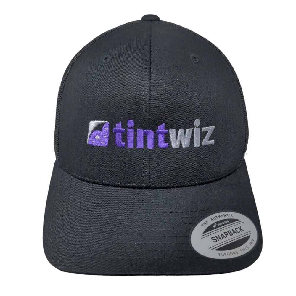 Tint Wiz Snapback Mesh Back Trucker Hat Black One Size Classics Yupoong